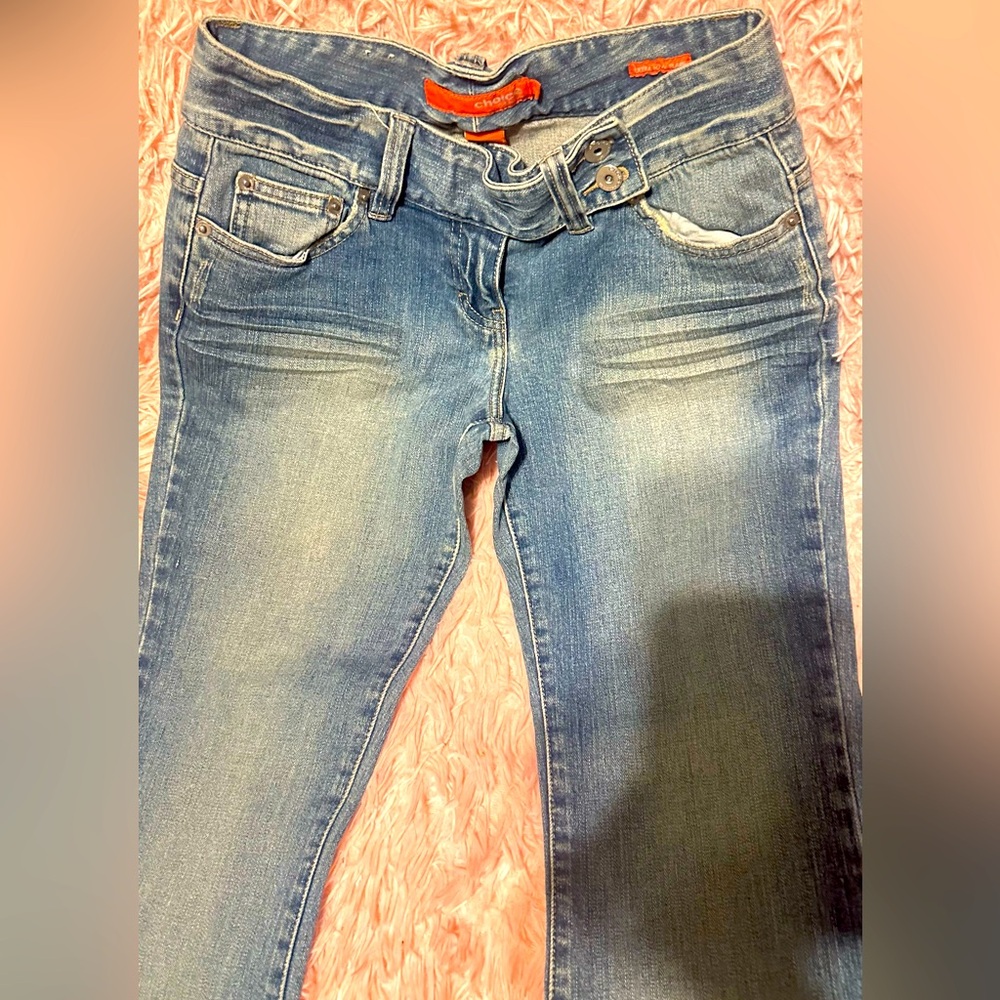 Calvin Klein “Choice” Belt Loop Double button Blue flare Jeans for Women 28/6